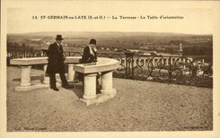 CPA St Germain En Laye La Terrasse la table d'orientation