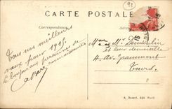 VINTAGE POSTCARD Nanterre Places ball and street gambetta