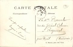 Madera de la POSTAL de la VENDIMIA de Meudon Clamart la fuente Sainte Marie