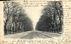 POSTAL Meudon de la VENDIMIA que ocurrió del castillo tomado de la parte inferior de la avenida