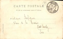 POSTAL Meudon de la VENDIMIA que ocurrió del castillo tomado de la parte inferior de la avenida