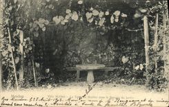 Chalet de Meudon Moliere de la POSTAL de la VENDIMIA la tabla de Moliere en la horquilla del jardín