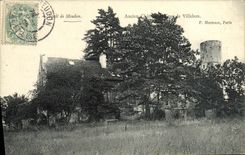 Taladro de la POSTAL de la VENDIMIA del castillo viejo de Meudon y vuelta de Villebon