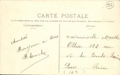 Taladro de la POSTAL de la VENDIMIA del castillo viejo de Meudon y vuelta de Villebon