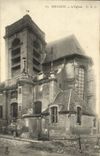 POSTAL Meudon de la VENDIMIA la iglesia