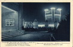 CPA Vue de Nuit Esplanade des Invalides Jardin de la Manufacture Nationale de Sevres 