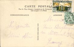 VINTAGE POSTCARD Vue of Night Esplanade of the Invalids Garden of the National Manufacture of Separate