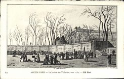 CPA Ancien Paris Le Jardin des Tuileries vers 1789