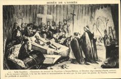 VINTAGE POSTCARD Paris Museum of the army Napoleon Opening of the coffin