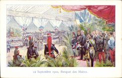 CPA 1900 Banquet des Maires 