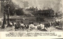 VINTAGE POSTCARD Napoleon Castle of Saint Cloud Residence of Marie Antoinette Louis XVIII