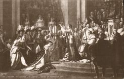 VINTAGE POSTCARD Napoleon Museum of Louvre Paris the sacring David