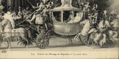 CPA Napoleon Voiture de mariage 2 avril 1810