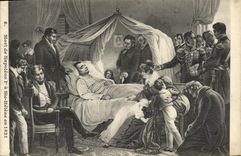 VINTAGE POSTCARD dead Napoleon has co. Helene in 1821