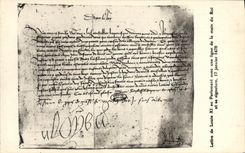 CPA Lettre de Louis XI au Parlement
