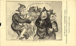 VINTAGE POSTCARD the king is taken the assembly is delighted