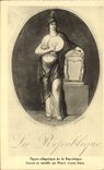 VINTAGE POSTCARD allegorical Figure of the Republic Revolution