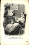 VINTAGE POSTCARD Marie Antoinette listening to the reading of her bill of indictment Prison