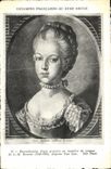 VINTAGE POSTCARD Marie Antoinette Gravure of Bonnet according to Van Loo