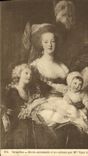 VINTAGE POSTCARD Versailles Marie Antoinette and her children by Mrs. Vigee Lebrun