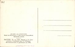 VINTAGE POSTCARD Georges Jacq Danton 1759 1794