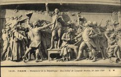 CPA Paris Monument de la Republique Bas relief de la Leopold Morice 20 juin 1789