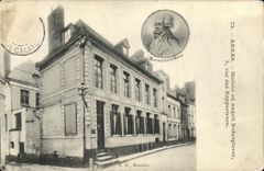 VINTAGE POSTCARD Revolution Arras House or was born Robespierre Rue from the Rapporteurs