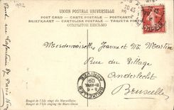 VINTAGE POSTCARD Wire Mullet of Isle singing the Marseillaise