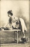 VINTAGE POSTCARD Fantaisie Woman J Drinks