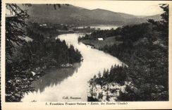 CPA Frontiere Franco Suisse Entree Des Bassins