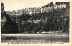 CPA Frontiere Franco Suisse Bassin Du Doubs A Gauche Le Rocher imitant la tete de Calvin