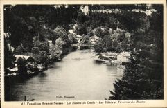 CPA Frontiere Franco Suisse Les Bassins Du Doubs Les Hotels Et Tesminus Des Bassins