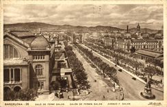 VINTAGE POSTCARD Barcelona Salo de Fermin Galan Avenuo F Galan