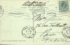 POSTAL San Sebastian Playa allí Castillo grande de la VENDIMIA