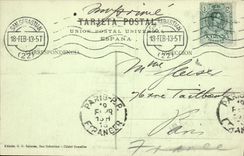 Desde y Castillo de San Sebastian Vista de la POSTAL de la VENDIMIA