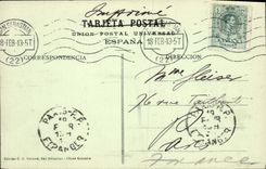 VINTAGE POSTCARD San Sebastian Puente of Maria Christina