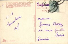 VINTAGE POSTCARD Barcelona Fixes of Arguelles Gran Via Diagonal