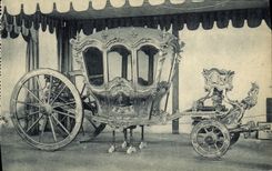 VINTAGE POSTCARD Palacio Real Caballerizas Carroza estilo Shine XV