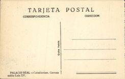 VINTAGE POSTCARD Palacio Real Caballerizas Carroza estilo Shine XV