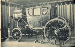 VINTAGE POSTCARD Palacio Real Caballerizas Carroza of official reception of Carlos lV