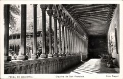 VINTAGE POSTCARD Palma de Mallorca Claustro of San Francisco