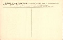 CPA Fontarabie Le Clocher et le port de Sainte Marie