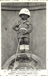 CPA Bruxelles Manneken Pis Police Militaire 