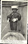 CPA Bruxelles Manneken Pis U S A Navy Boy 