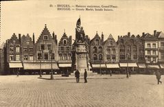 CPA Bruges Maisons anciennes Grand' Place 
