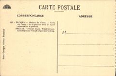Casa de Brujas de la POSTAL de la VENDIMIA de Frank el cuarto del franco la chimenea con la razón principal y el techo