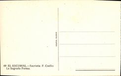 EL Escorial Sacristia F Coello de la POSTAL de la VENDIMIA que la Sagrada formó