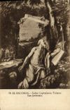 VINTAGE POSTCARD El Escorial Salted Capitulares Tiziano San Jeronimo