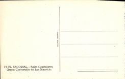 Conversión Salted del EL Escorial Capitulares Greco de la POSTAL de la VENDIMIA de San Mauricio