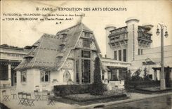 VINTAGE POSTCARD Paris Fair of Decorative Arts House of Mulhouse